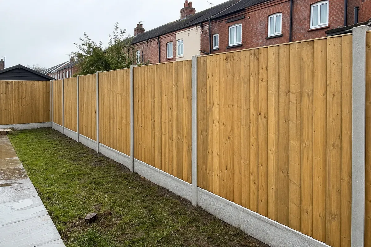 Garden fencing at a Coventry residential property